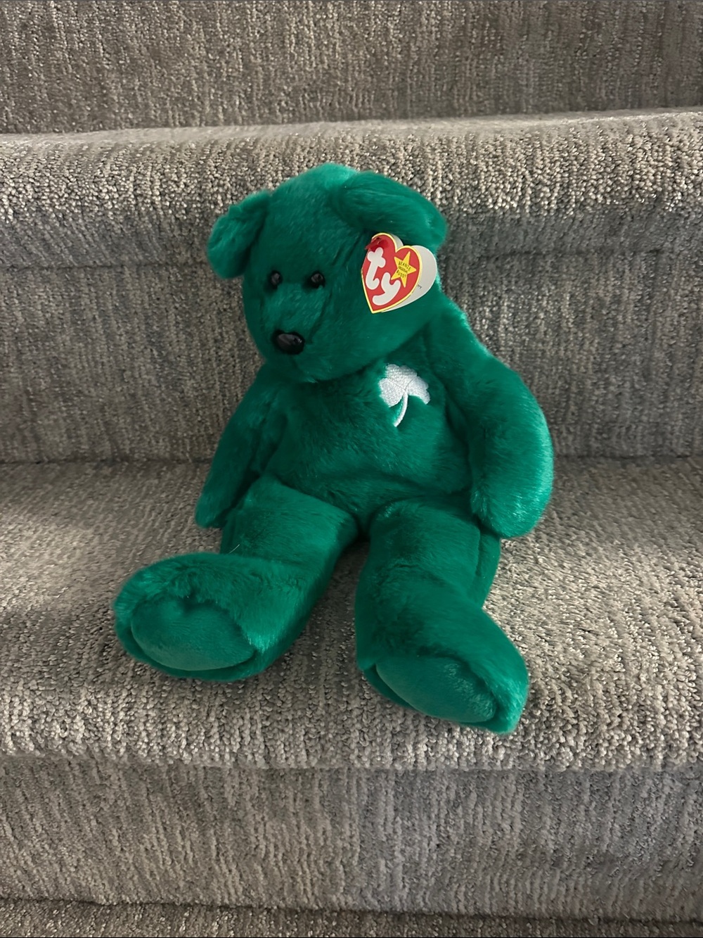 ** TY Beanie Buddy named Erin, the Irish bear, released in 1998